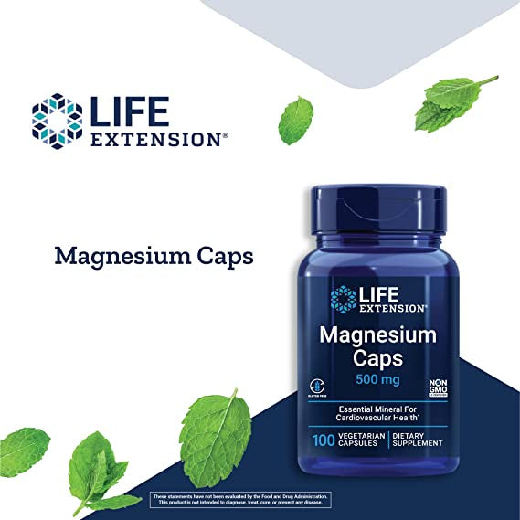 Life Extension, Magnesium Supplement, 500 mg, 100 Vegetarian Capsules - Ultimate Sup Singapore