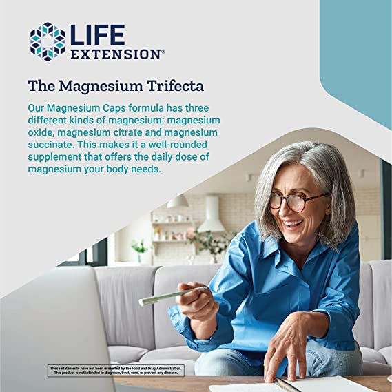 Life Extension, Magnesium Supplement, 500 mg, 100 Vegetarian Capsules - Ultimate Sup Singapore