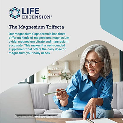 Life Extension, Magnesium Supplement, 500 mg, 100 Vegetarian Capsules - Ultimate Sup Singapore