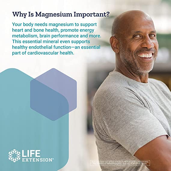 Life Extension, Magnesium Supplement, 500 mg, 100 Vegetarian Capsules - Ultimate Sup Singapore