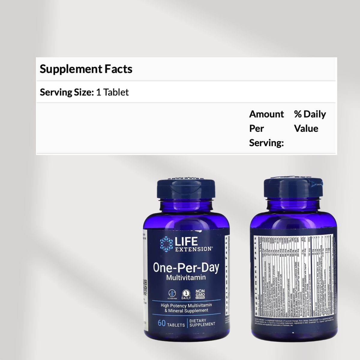 Life Extension, One-Per-Day Multivitamin, 60 Tablets - Ultimate Sup Singapore