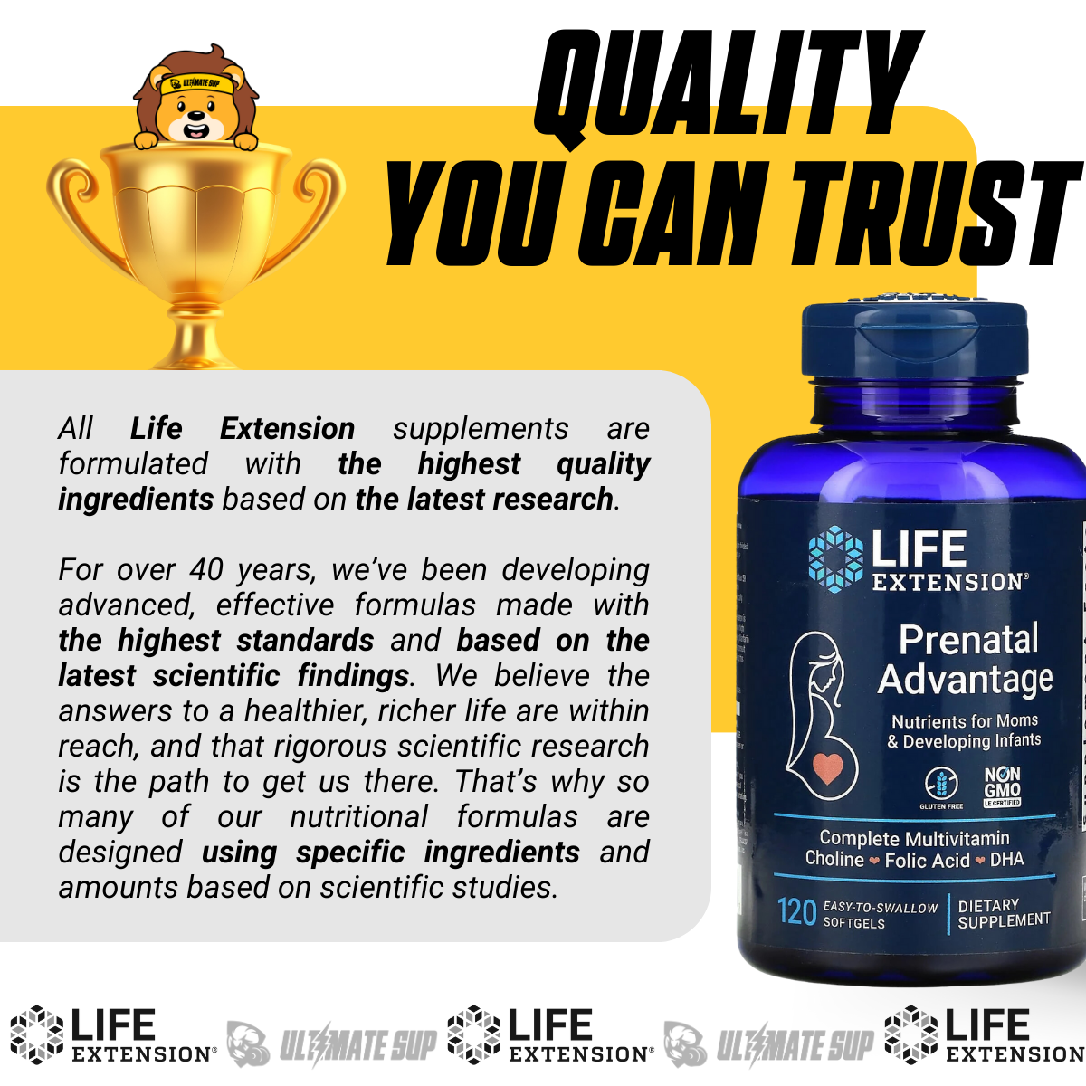 Life Extension, Prenatal Advantage, 120 Easy-To-Swallow Softgels - Ultimate Sup Singapore