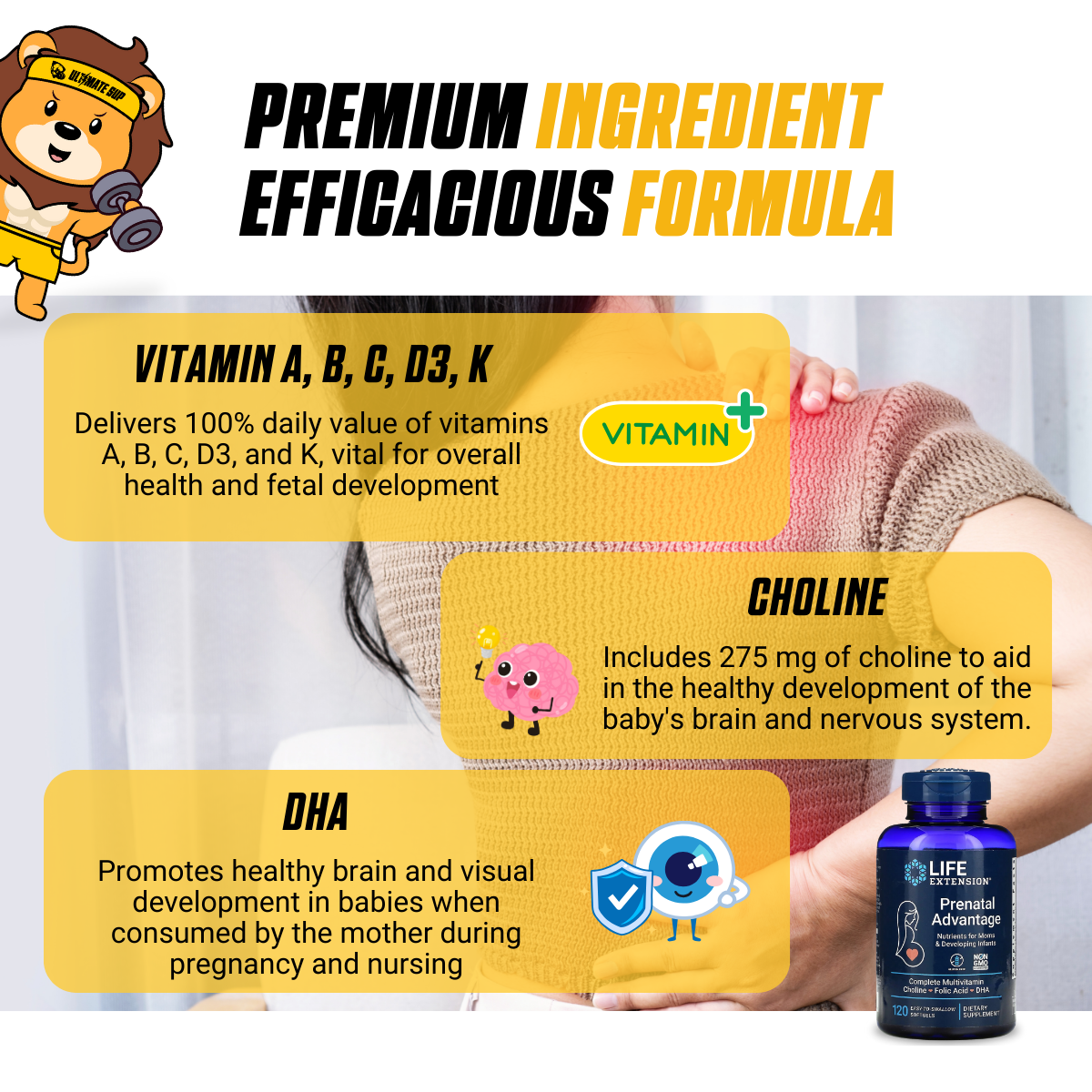 Life Extension, Prenatal Advantage, 120 Easy-To-Swallow Softgels - Ultimate Sup Singapore