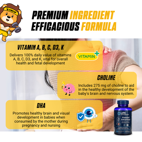 Life Extension, Prenatal Advantage, 120 Easy-To-Swallow Softgels - Ultimate Sup Singapore