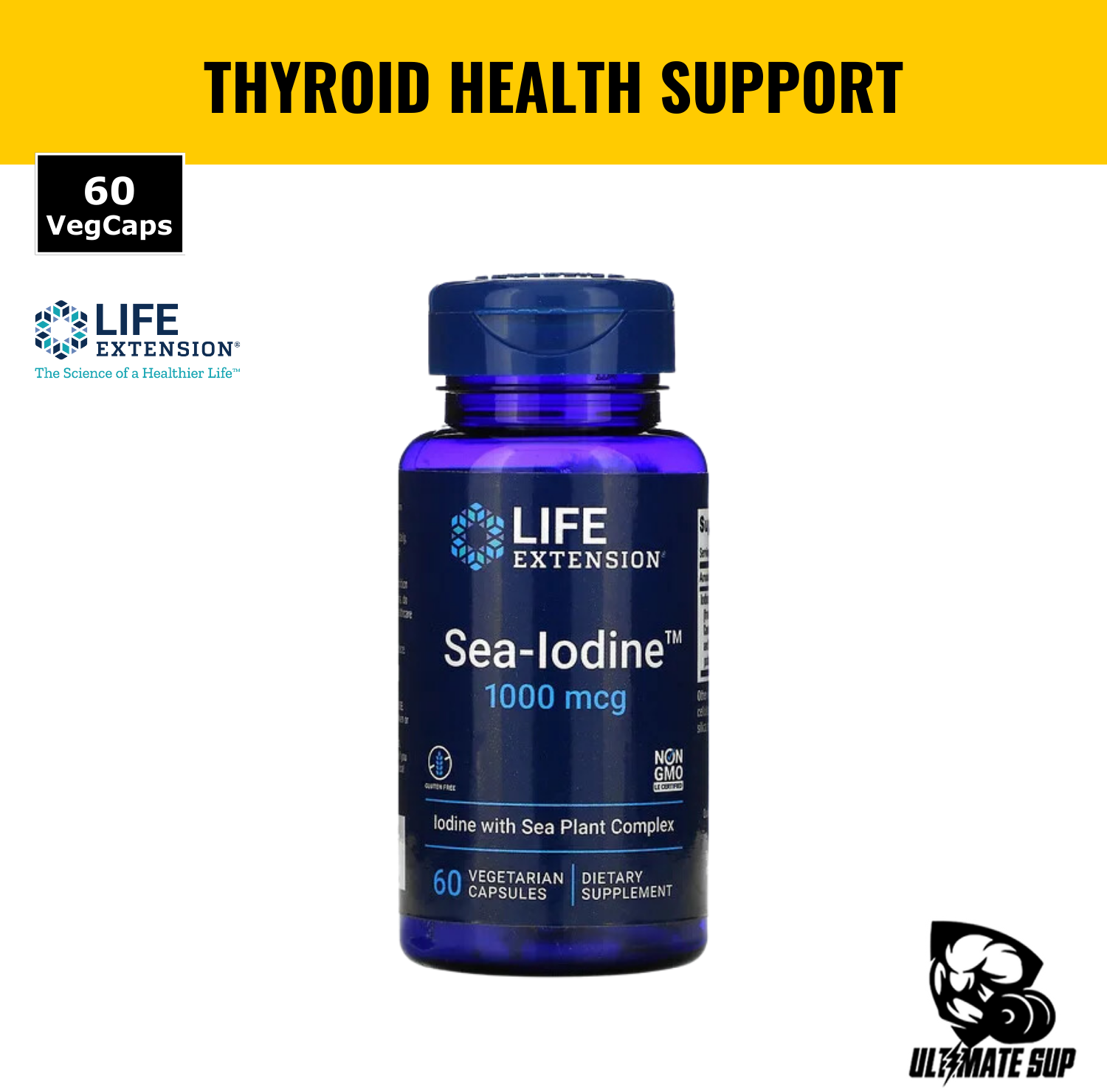 Life Extension, Sea-Iodine, 1,000 mcg, 60 Vegetarian Capsules - Ultimate Sup Singapore