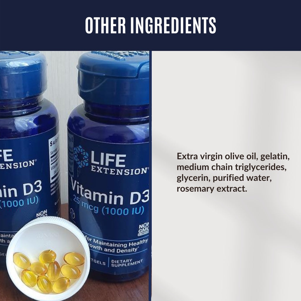 Life Extension, Vitamin D3, 60-250 Softgels - Ultimate Sup Singapore