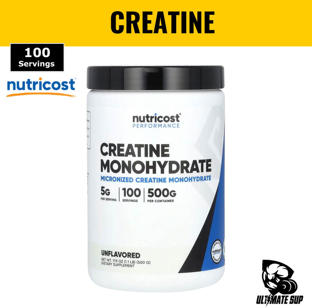 Nutricost, Creatine Monohydrate, Unflavored, 1.1 lb (500 g)