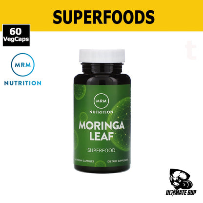 MRM Nutrition, Moringa Leaf, Health Supplement, Organic & Raw Superfood, Dietary Supplement, 60 Vegan Capsules - Ultimate Sup Singapore