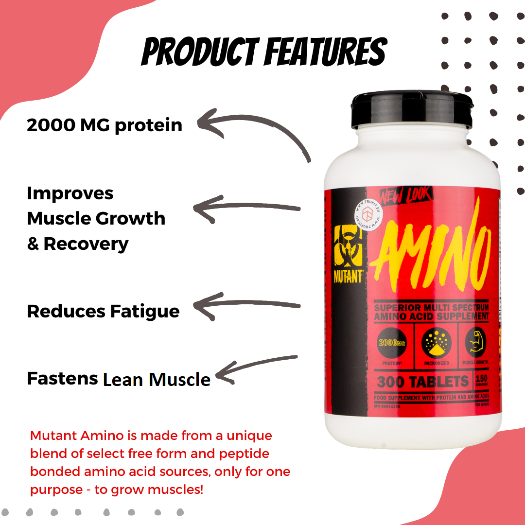 MUTANT, AMINO, 300-600 Tablets - Ultimate Sup Singapore