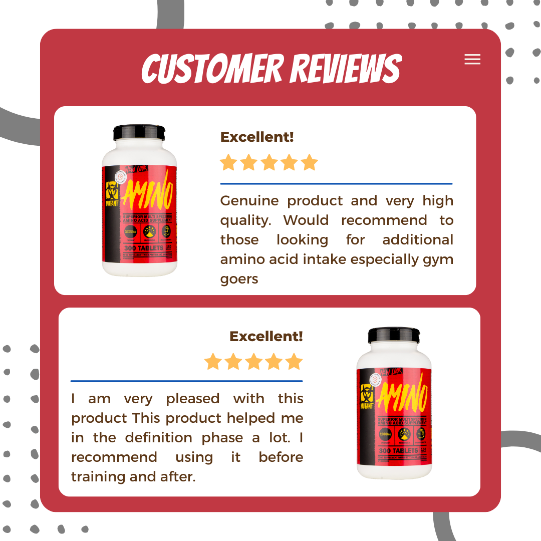 MUTANT, AMINO, 300-600 Tablets - Ultimate Sup Singapore