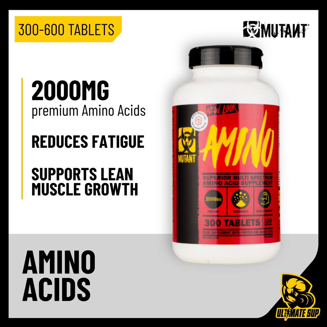 MUTANT, AMINO, 300-600 Tablets - Ultimate Sup Singapore