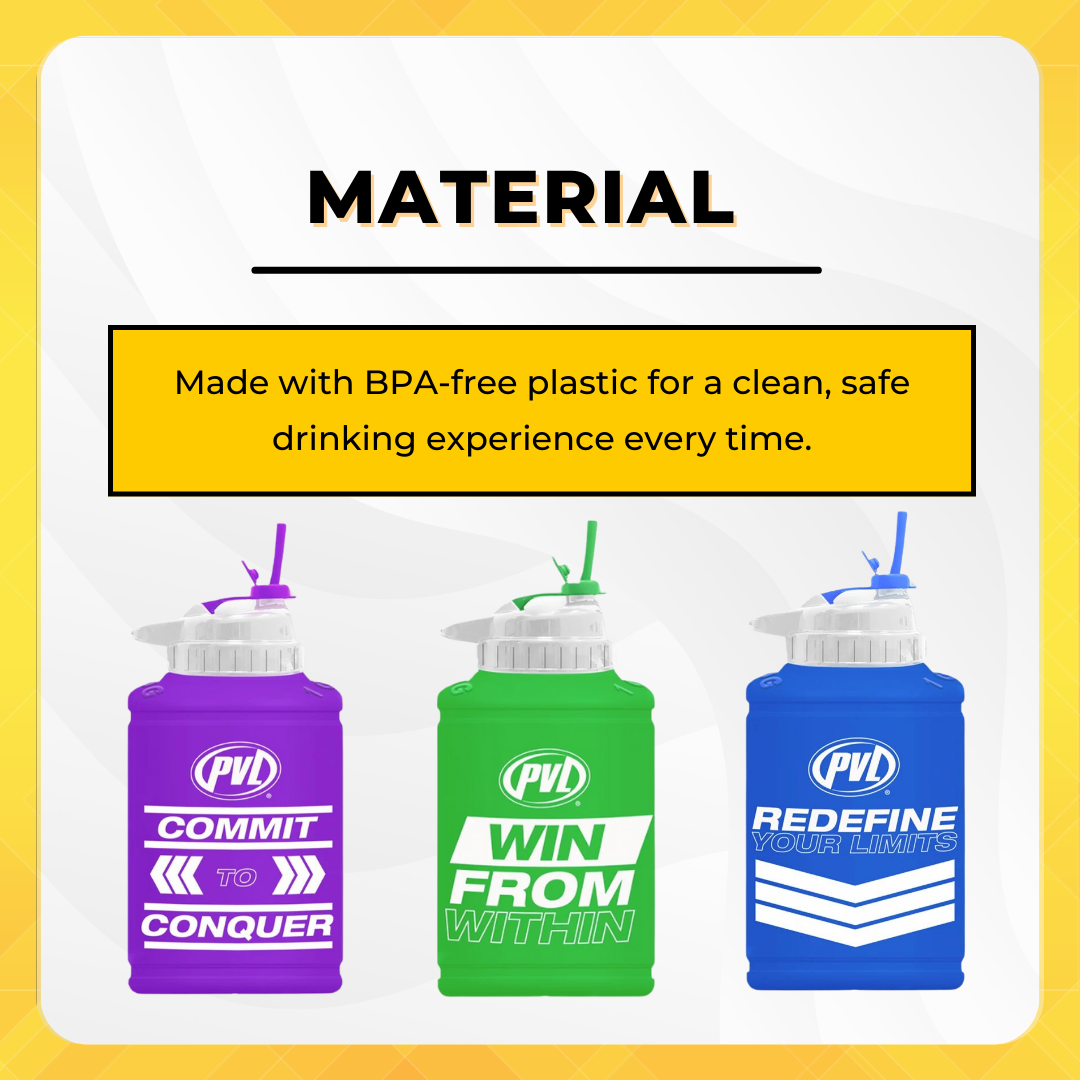 PVL, Power Jug Flip-N-Sip Water Bottle, 1/2 Gallon (1.89 L) - Ultimate Sup Singapore