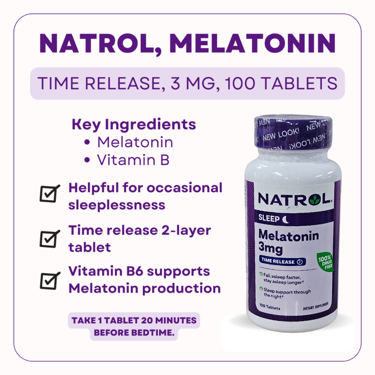 Natrol, Melatonin, Time Release / Fast Dissolve, Extra Strength to improve Sleep, 60-240Tablets - Ultimate Sup Singapore