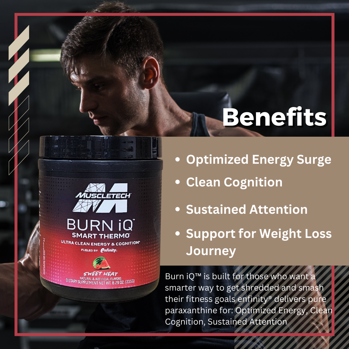 MuscleTech, Burn iQ, Smart Thermo, Cognitive & Memory Formulas, Sweet Heat, 8.29 oz (235 g) - Ultimate Sup Singapore