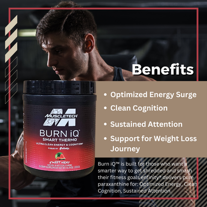 MuscleTech, Burn iQ, Smart Thermo, Cognitive & Memory Formulas, Sweet Heat, 8.29 oz (235 g) - Ultimate Sup Singapore