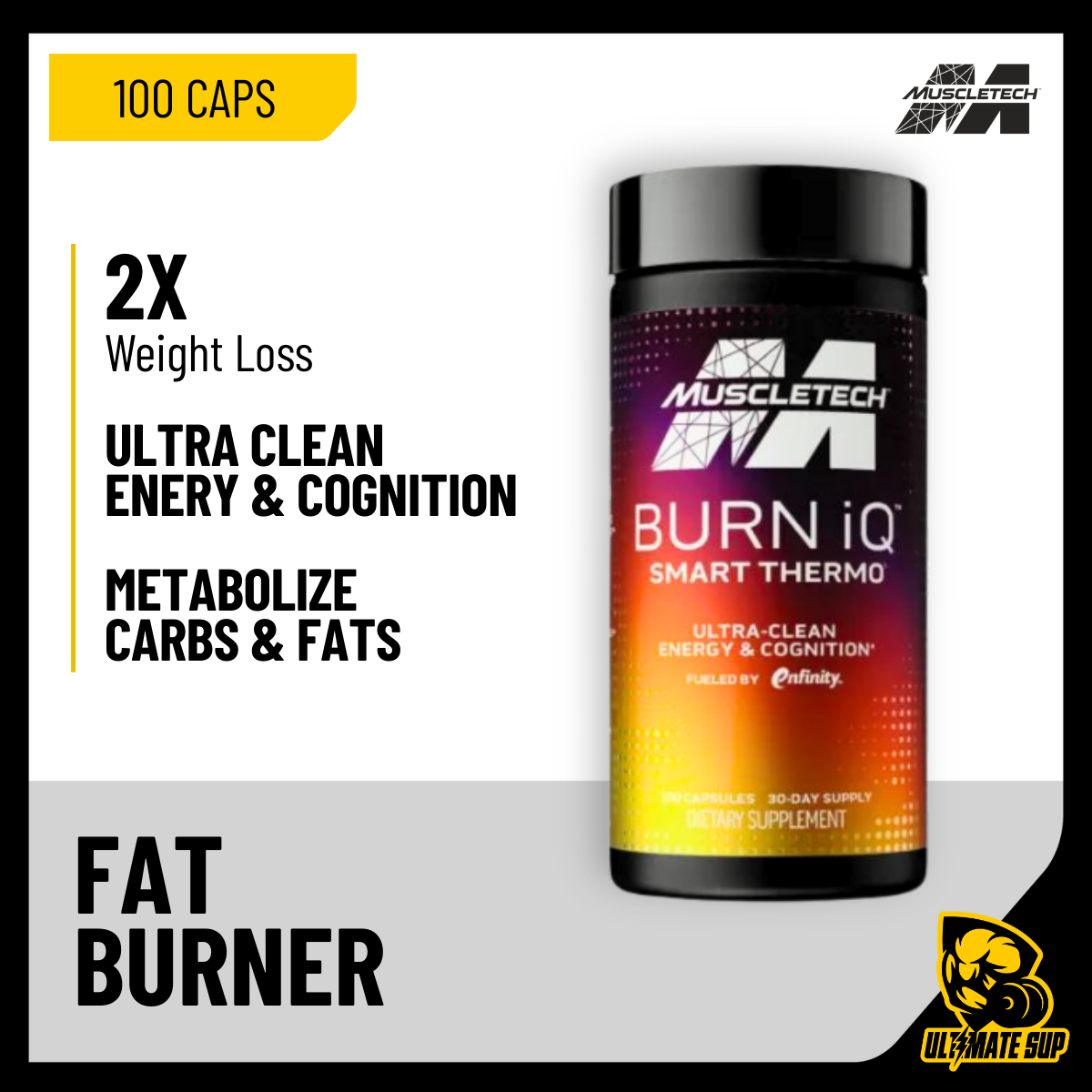 MuscleTech, Burn iQ, Smart Thermo, Weight Loss, 100 Capsules - Ultimate Sup Singapore
