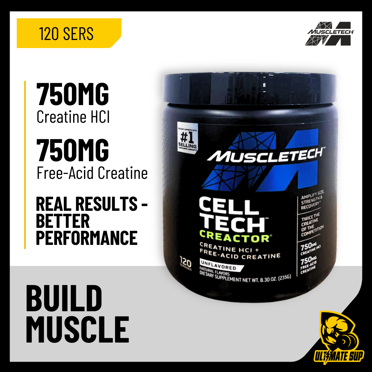 MuscleTech, Cell Tech Creactor, 120 Servings - Ultimate Sup Singapore