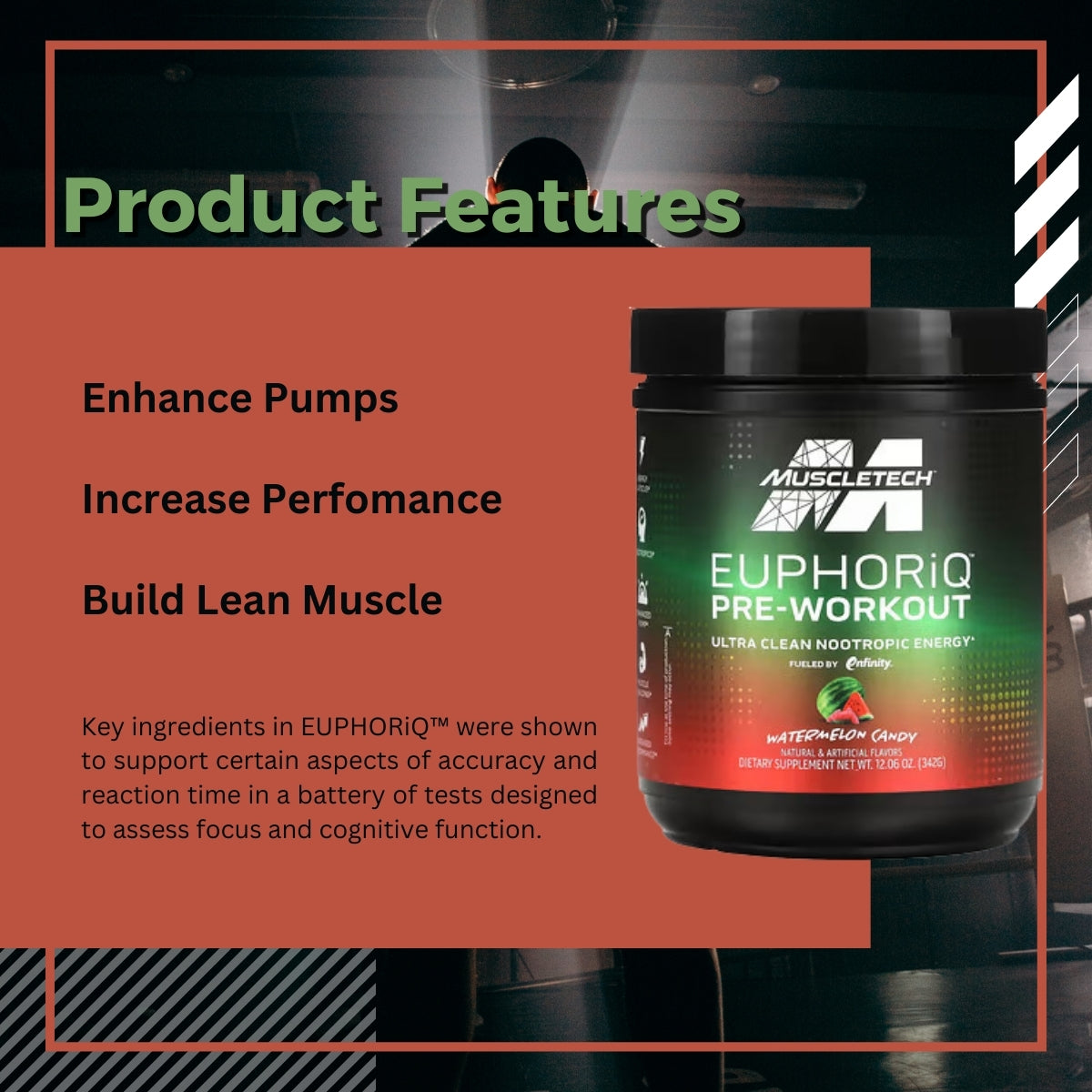MuscleTech, EuphoriQ Pre Workout, 11.99 oz (340 g) - Ultimate Sup Singapore