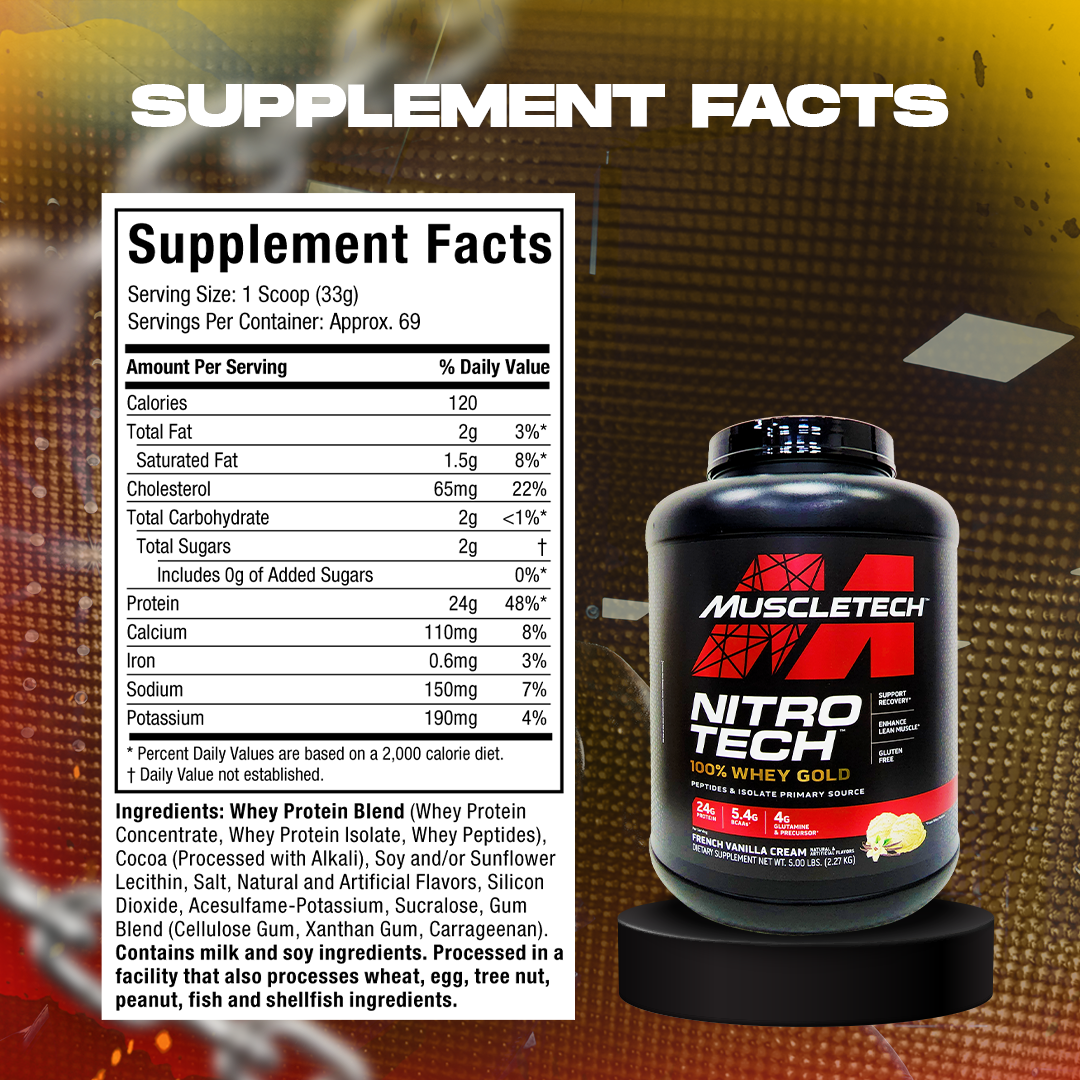 MuscleTech, Nitro Tech Whey Gold, 2-8lbs - Ultimate Sup Singapore