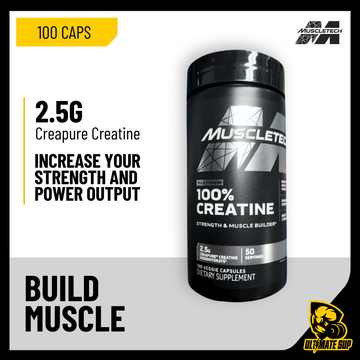 MuscleTech, Platinum 100% Creatine, Strength & Muscle Builder, 100 Veggie Capsules - Ultimate Sup Singapore
