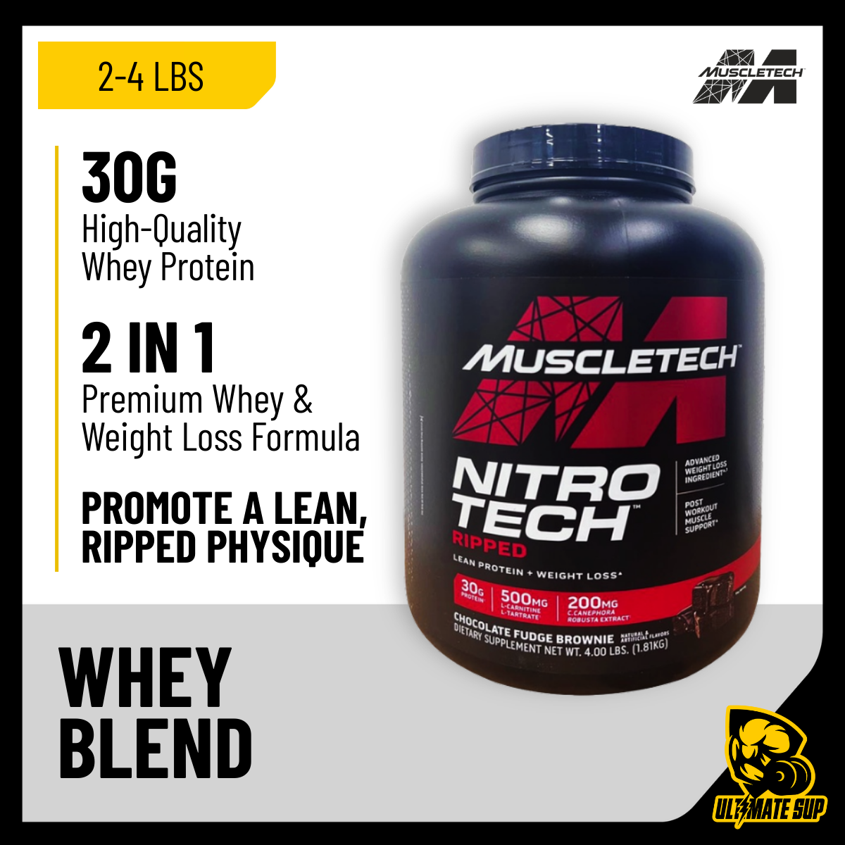 MuscleTech, Nitro Tech Ripped Protein 2-4 lbs – Ultimate Sup