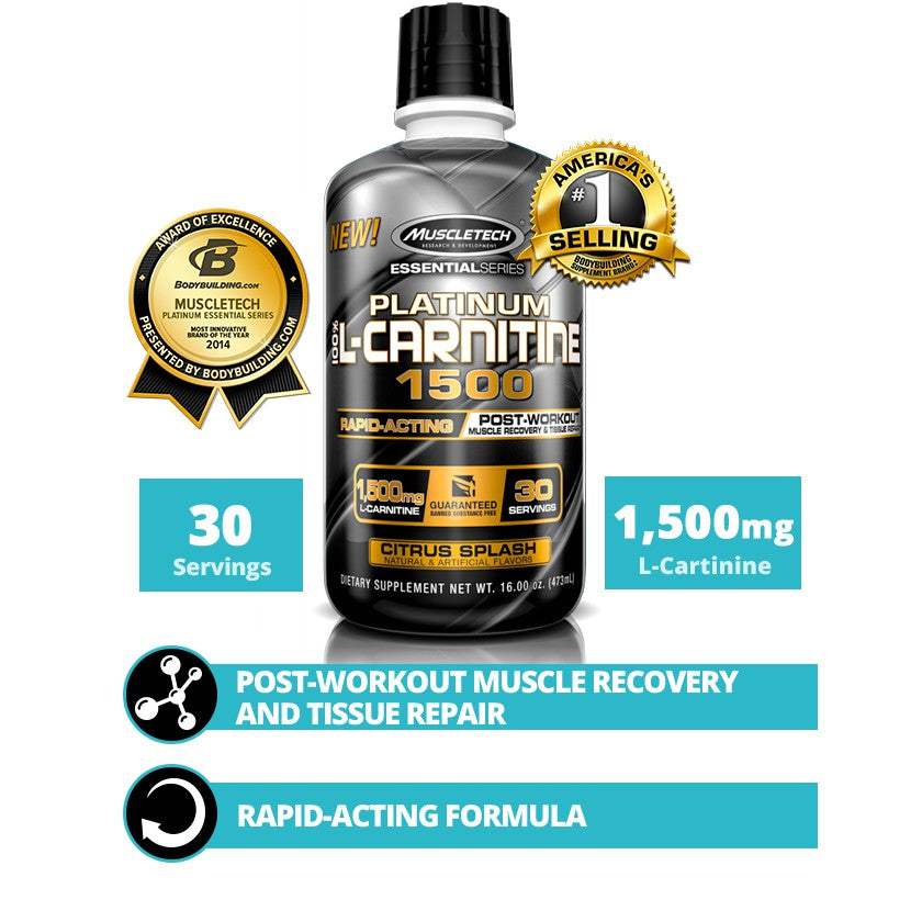 Muscletech, 100% L-Carnitine 1500, 473 ml - Ultimate Sup Singapore