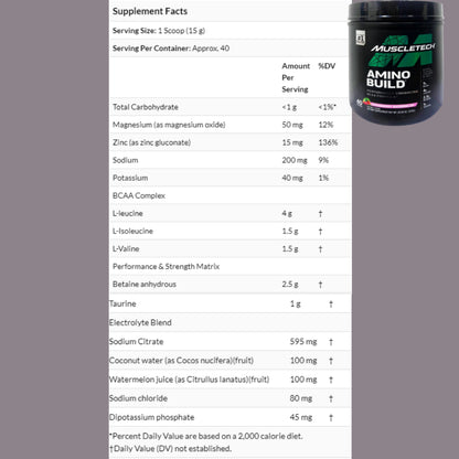 Muscletech, Amino Build, 593g - Ultimate Sup Singapore