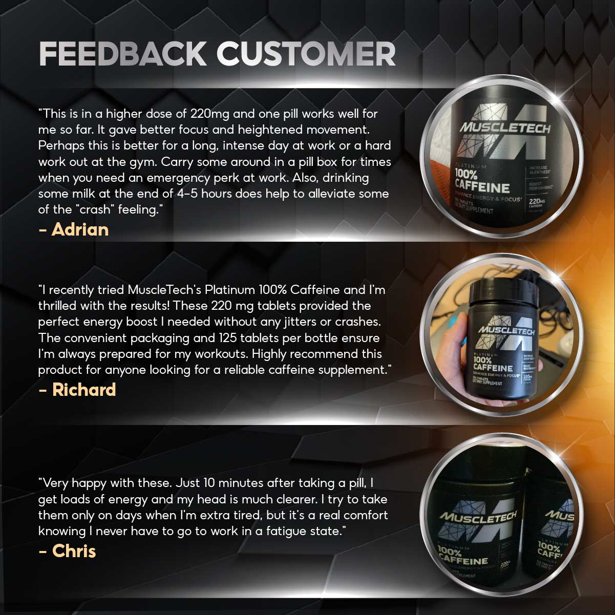 Muscletech Essential Series, Platinum 100% Caffeine, 125 Tabs - Ultimate Sup Singapore