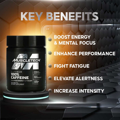 Muscletech Essential Series, Platinum 100% Caffeine, 125 Tabs - Ultimate Sup Singapore