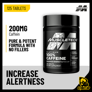 Muscletech Essential Series, Platinum 100% Caffeine, 125 Tabs - Ultimate Sup Singapore