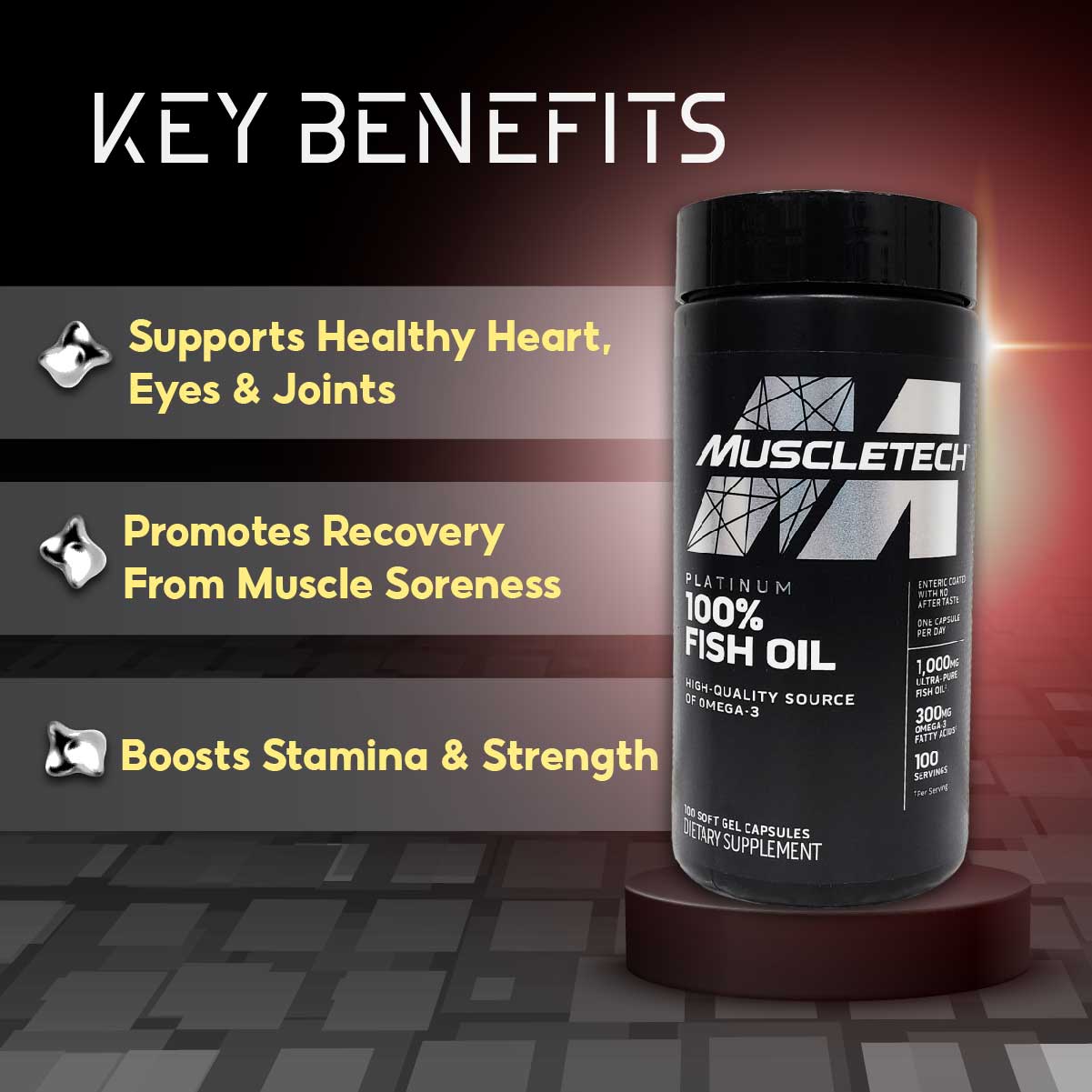 Muscletech Essential Series, Platinum 100% Omega Fish Oil, 100 Soft Gels - Ultimate Sup Singapore