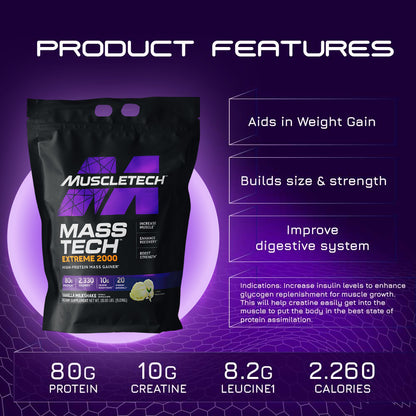 Muscletech, MassTech Extreme 2000, 6lb/12lb/20lb - Ultimate Sup Singapore