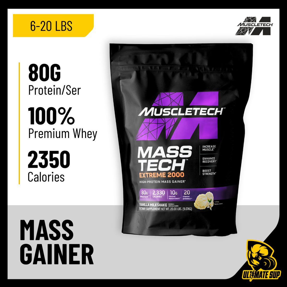 Muscletech, MassTech Extreme 2000, 6lb/12lb/20lb - Ultimate Sup Singapore