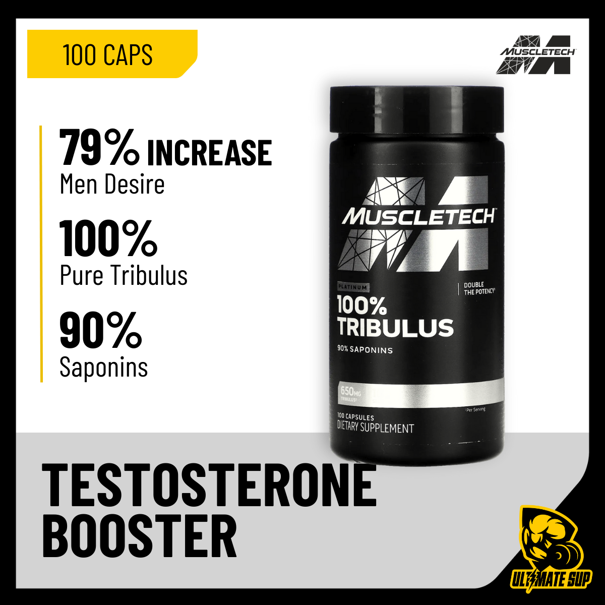 Muscletech, Platinum 100% Tribulus, 650 mg, 100 Capsules - Ultimate Sup Singapore