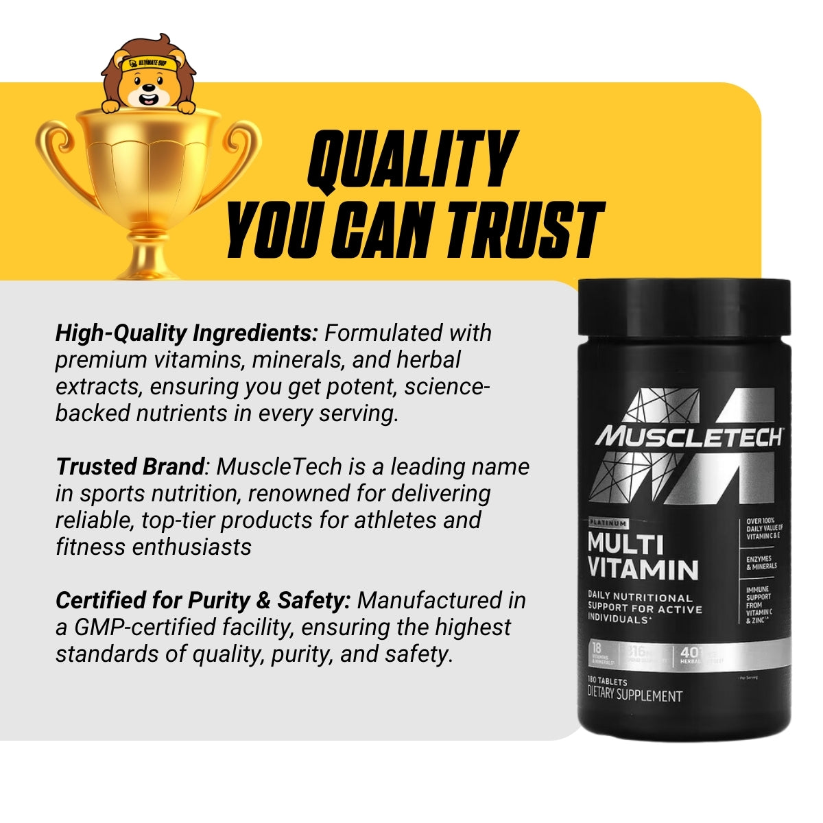 Muscletech, Platinum Multi Vitamin, 90-180 Tablets - Ultimate Sup Singapore