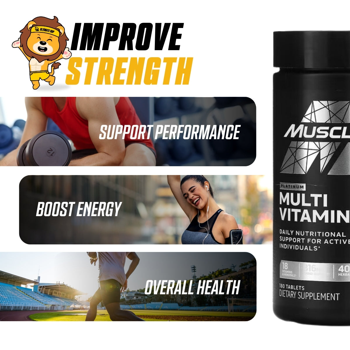 Muscletech, Platinum Multi Vitamin, 90-180 Tablets - Ultimate Sup Singapore