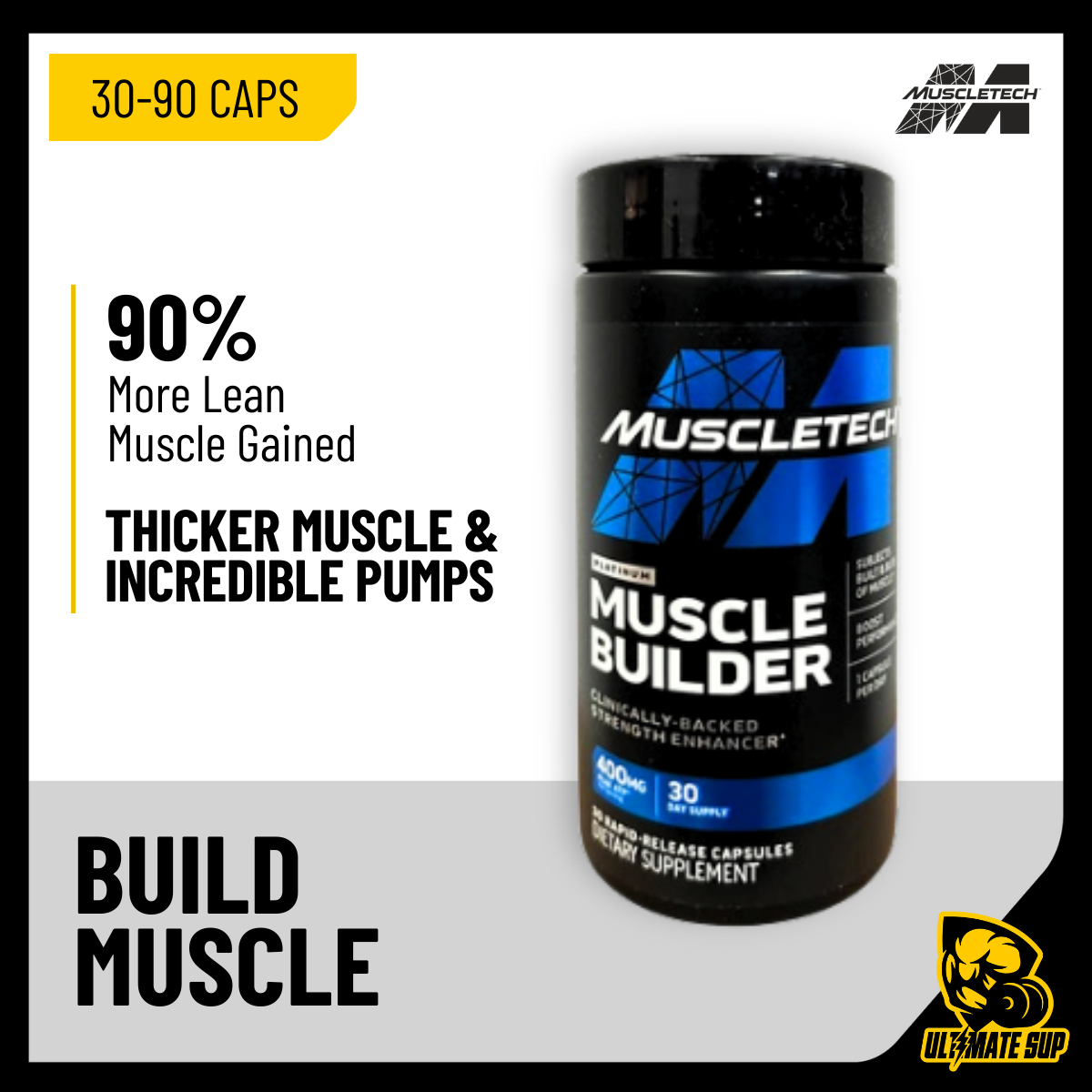 Muscletech Pro Series, Muscle Builder | 30 Rapid-Release Caps - Ultimate Sup Singapore