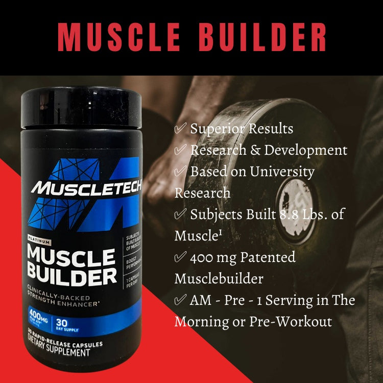 Muscletech Pro Series, Muscle Builder | 30 Rapid-Release Caps - Ultimate Sup Singapore