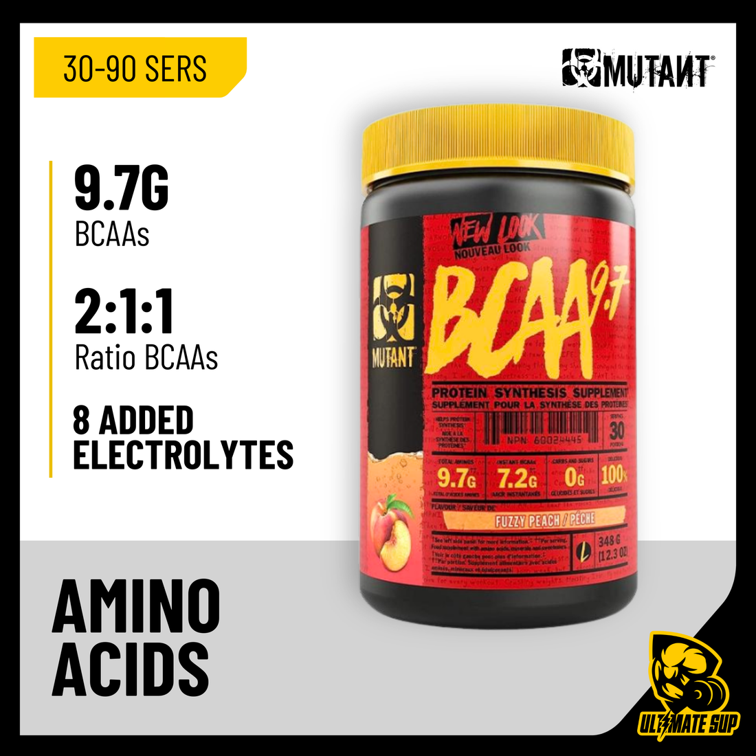 Mutant, BCAA 9.7, 30-90 Sers - Ultimate Sup Singapore