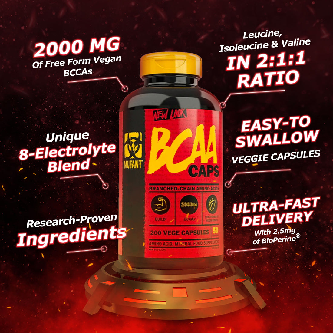 Mutant, BCAA Caps, 200-400 Capsules - Ultimate Sup Singapore