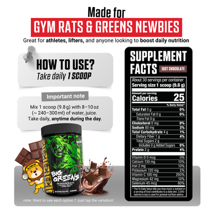 Mutant Big Greens, 40 Epic Superfoods, Spirulina, Probiotics, Muscle Recovery 30 servings - Ultimate Sup Singapore