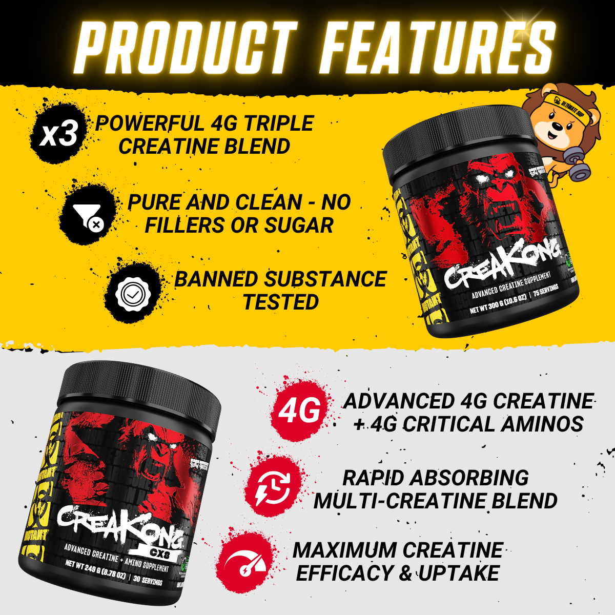 Mutant, CREAKONG & CX8 Creatine Complex - Ultimate Sup Singapore