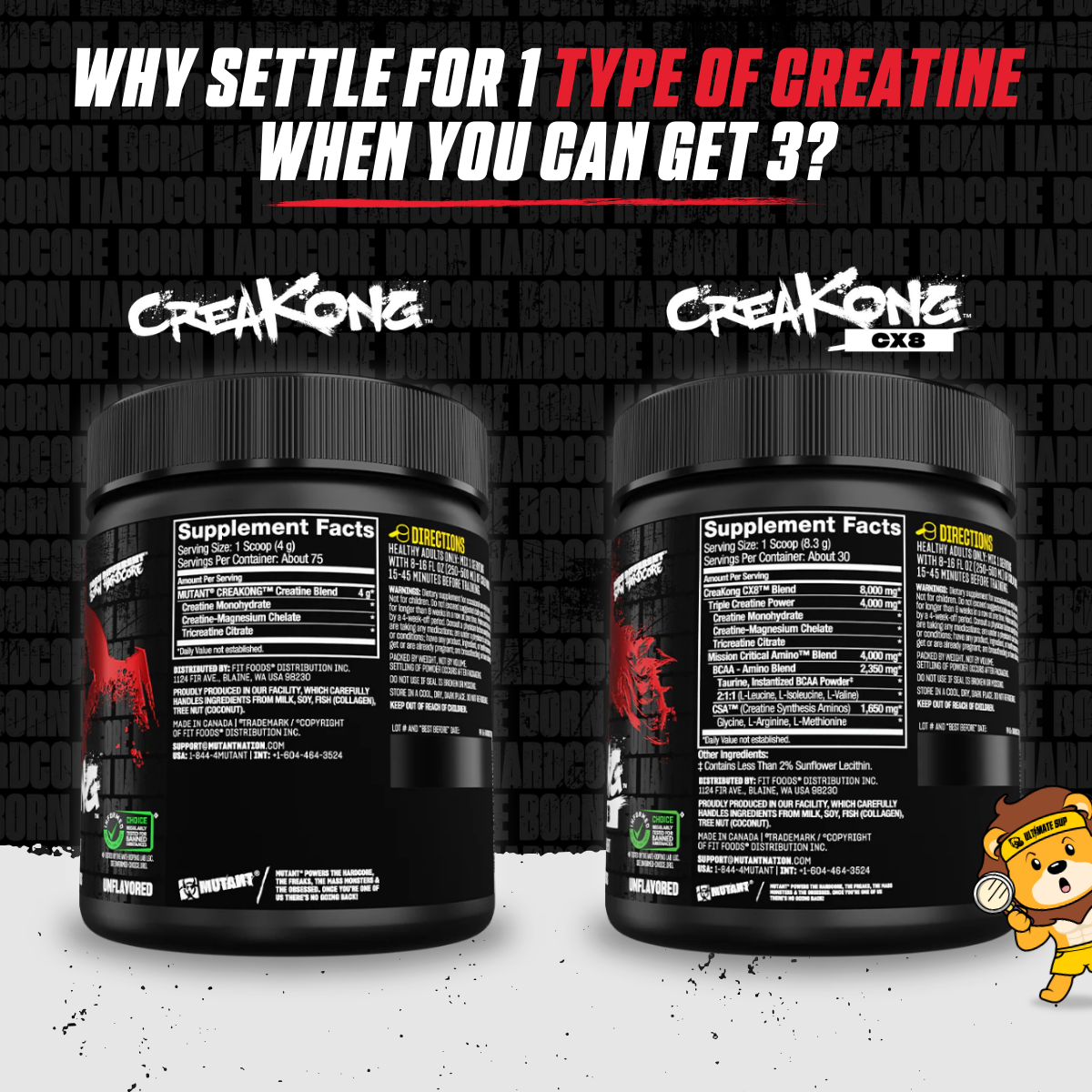 Mutant, CREAKONG & CX8 Creatine Complex - Ultimate Sup Singapore