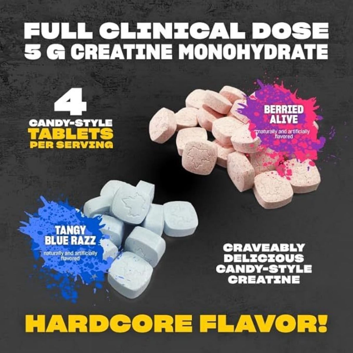 Mutant Creatine Bytz Chewable Tablets, Maximum Convenience, No Sugar, No Mess, No Chalky 80 tablets - Ultimate Sup Singapore