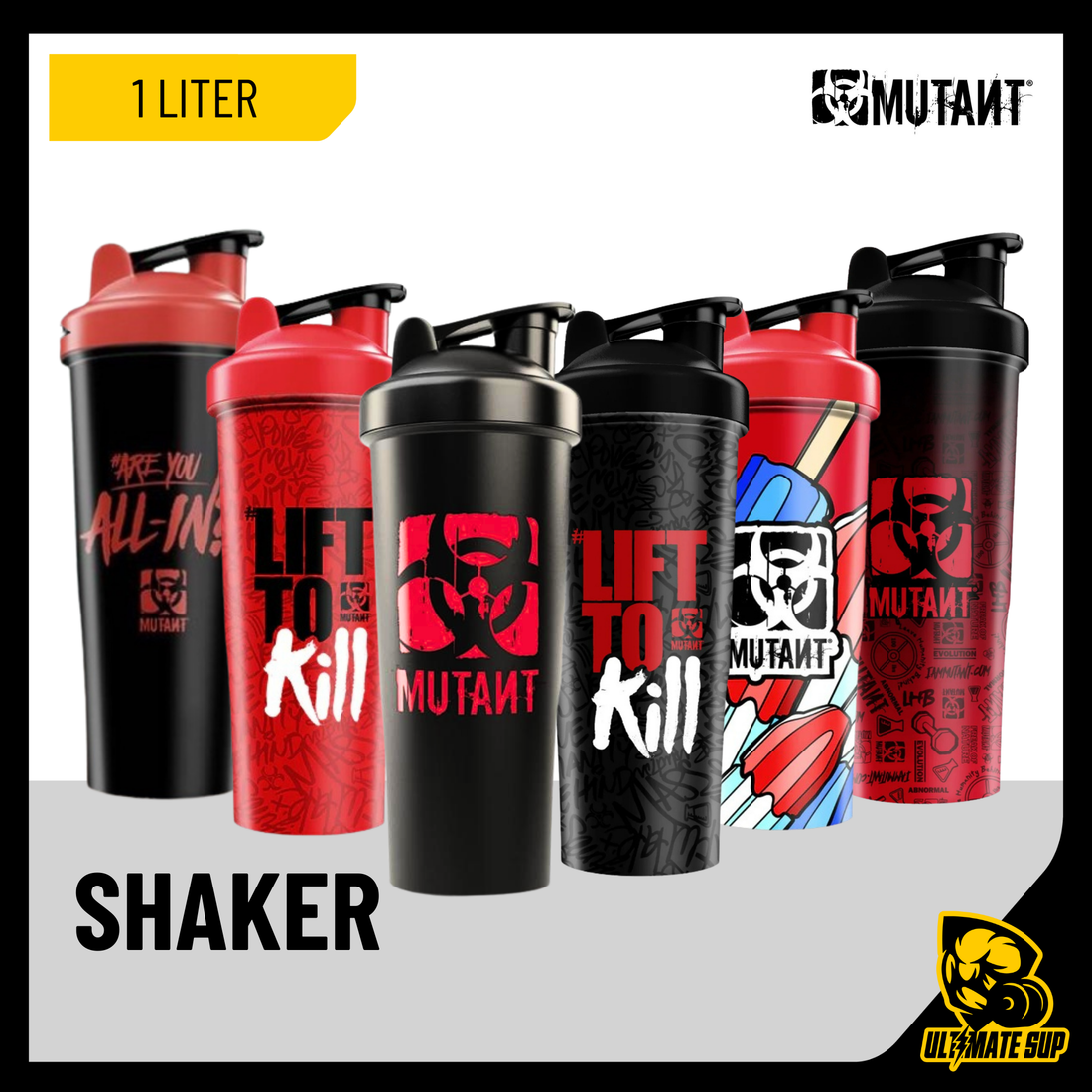 Mutant, Deluxe All-In Shaker Cup 1L/28oz - Ultimate Sup Singapore