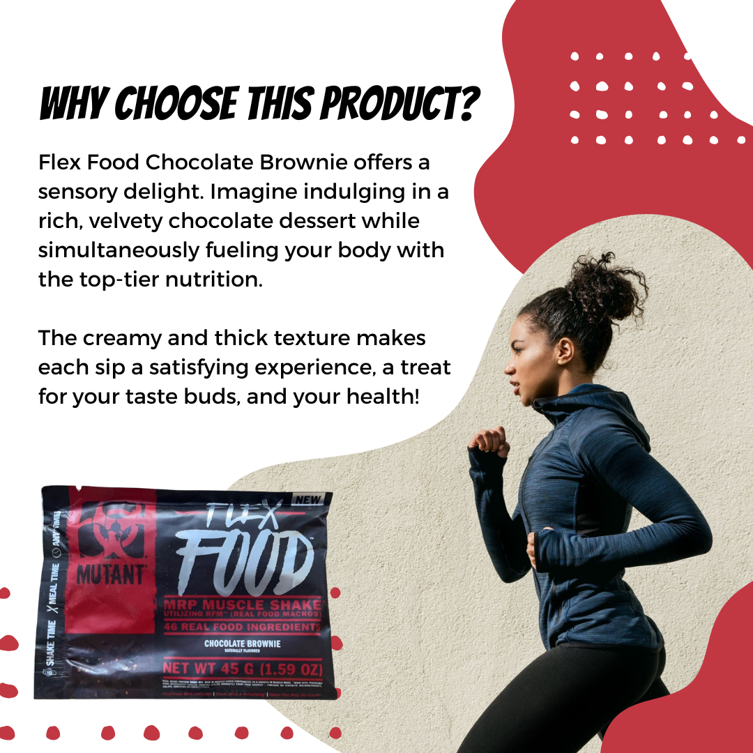 Mutant Flex Food, Choco Brownie – High Protein, 45 g - Ultimate Sup Singapore