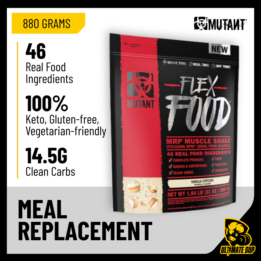 Mutant Flex Food, Meal Replacement, 880g - Ultimate Sup Singapore