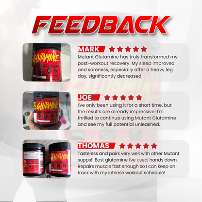 Mutant, GLUTAMINE, Unflavored, 300 g - Ultimate Sup Singapore