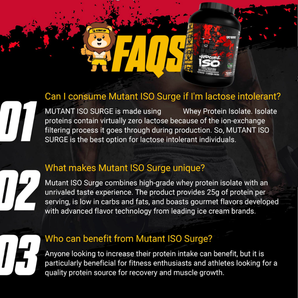 Mutant, Hardcore Iso (The Gourmet Standard) - Whey Isolate, 5 lbs - Ultimate Sup Singapore