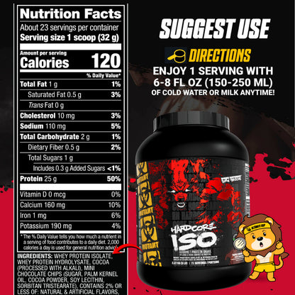 Mutant, Hardcore Iso (The Gourmet Standard) - Whey Isolate, 5 lbs - Ultimate Sup Singapore